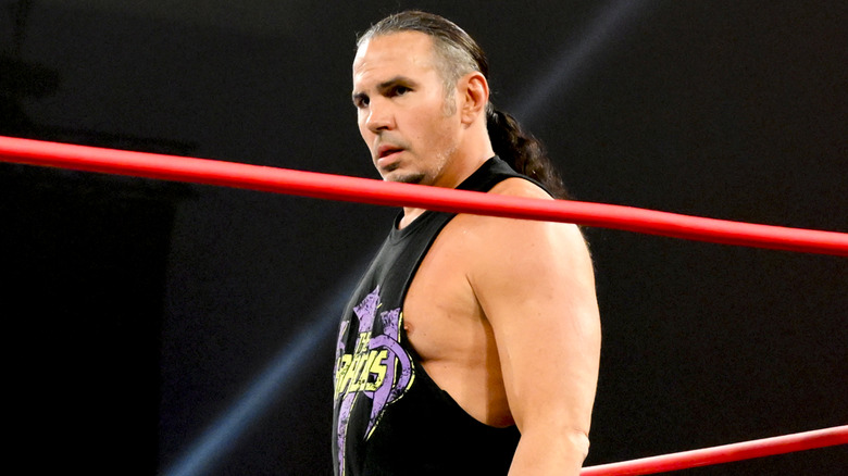 Matt Hardy near red ring ropes