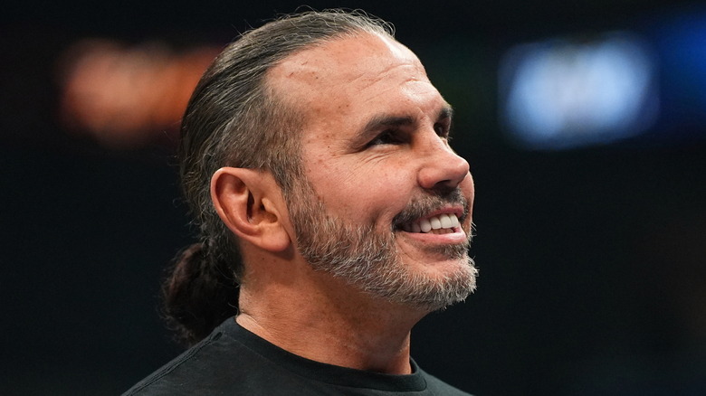 Matt Hardy smiling in an AEW ring 