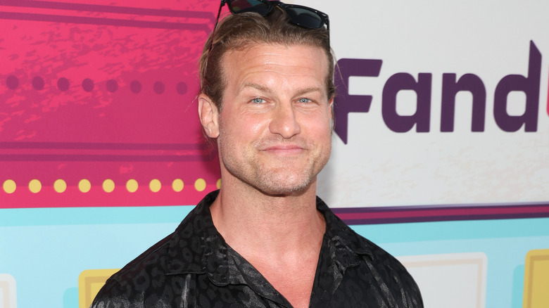 Dolph Ziggler wearing sunglasses on his head