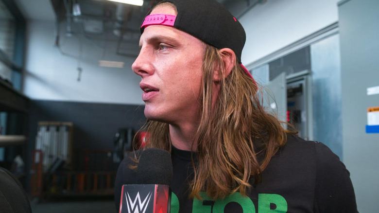 Matt Riddle being interviewed backstage