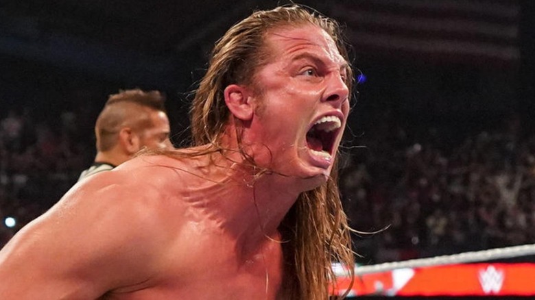 Matt Riddle yells during match 