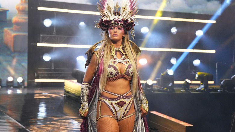 Megan Bayne makes her entrance