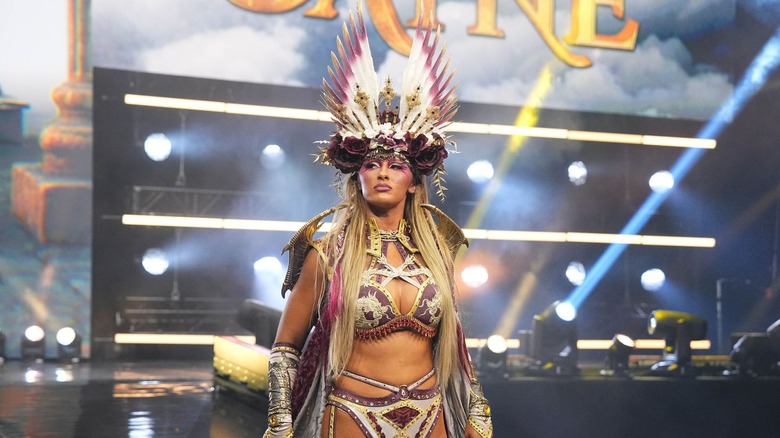Megan Bayne makes her entrance