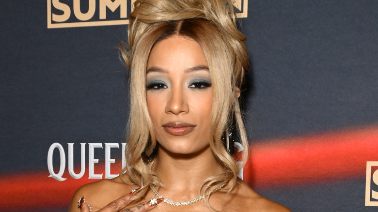 Mercedes Mone attends the Los Angeles premiere of 