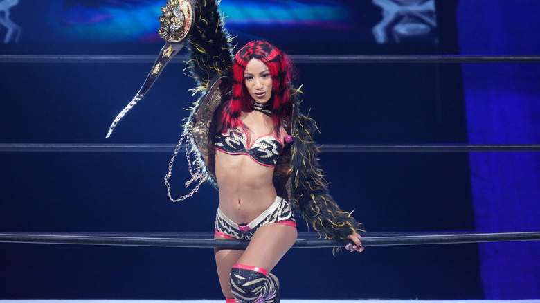 Mercedes Mone enters the ring during the Women's Pro-Wrestling "Stardom" - Allstar Grand Queendom 2023 at Yokohama Arena on April 23, 2023 in Yokohama, Kanagawa, Japan. 
