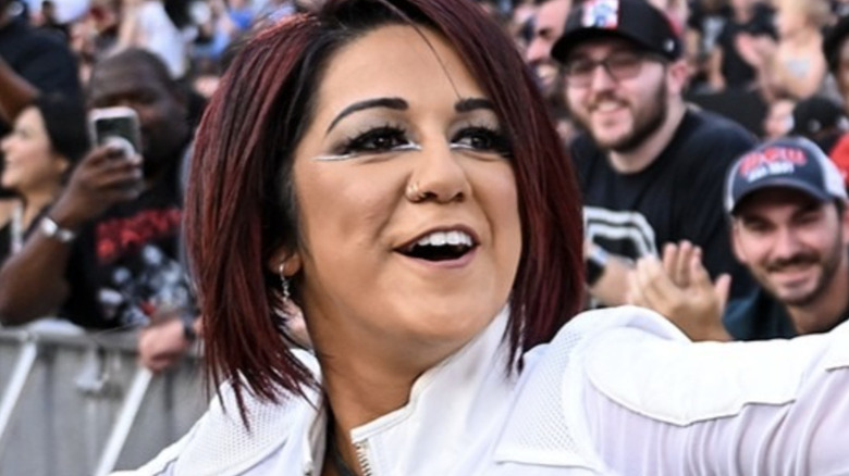 Bayley smiling