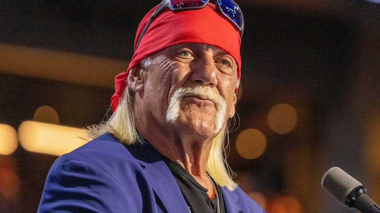Hulk Hogan wearing a red bandana