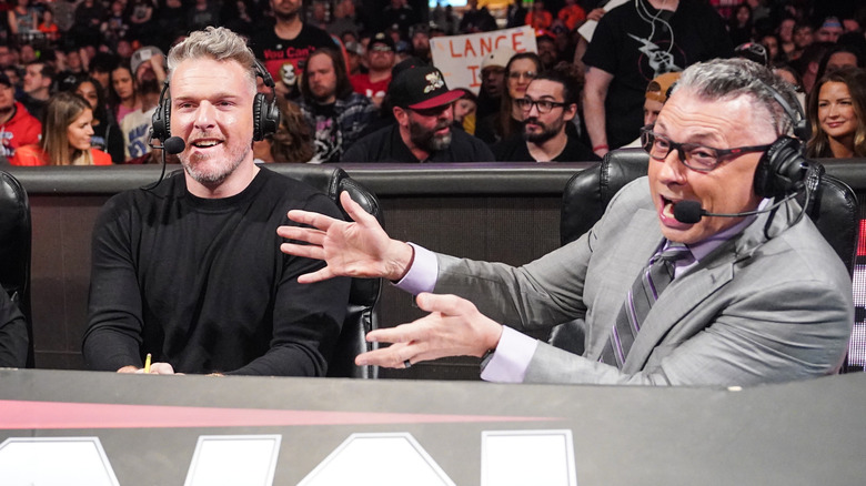 Pat Mcafee and Michael Cole on WWE Raw