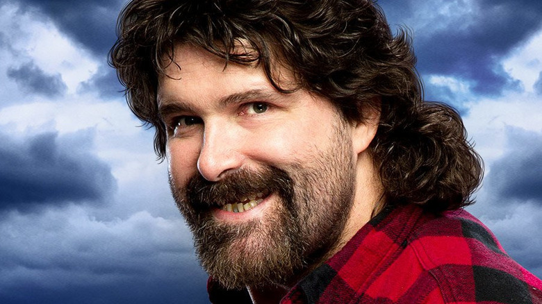 Mick Foley posing for WWE photo
