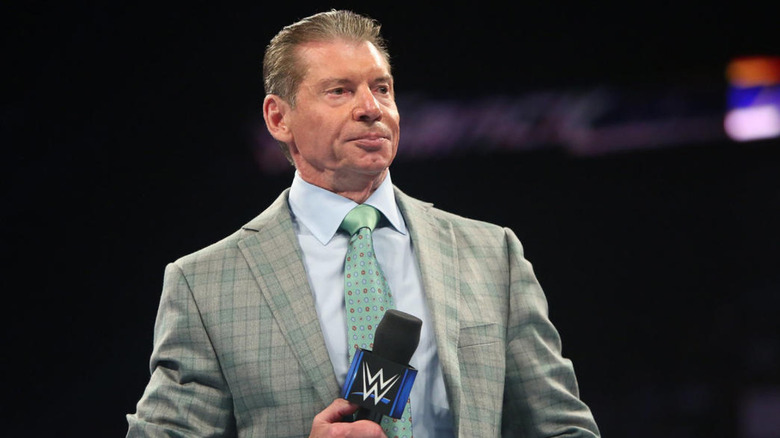 Vince McMahon with a mic