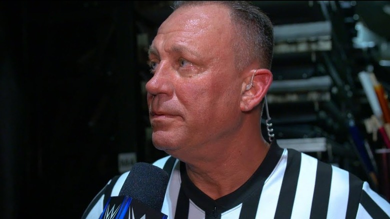 Mike Chioda with a microphone