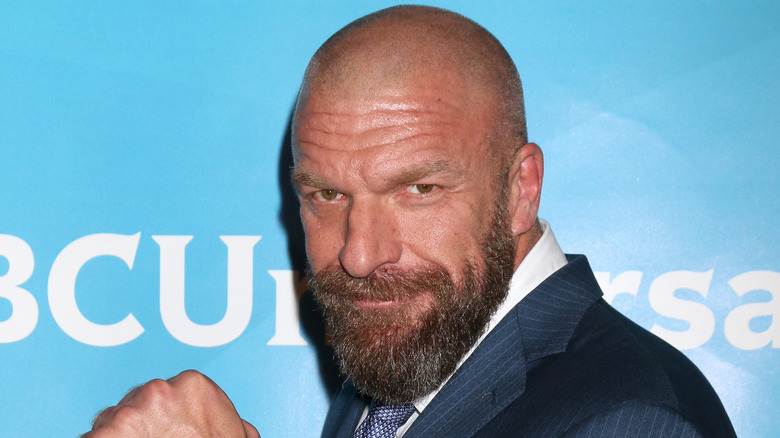 Triple H smiling 