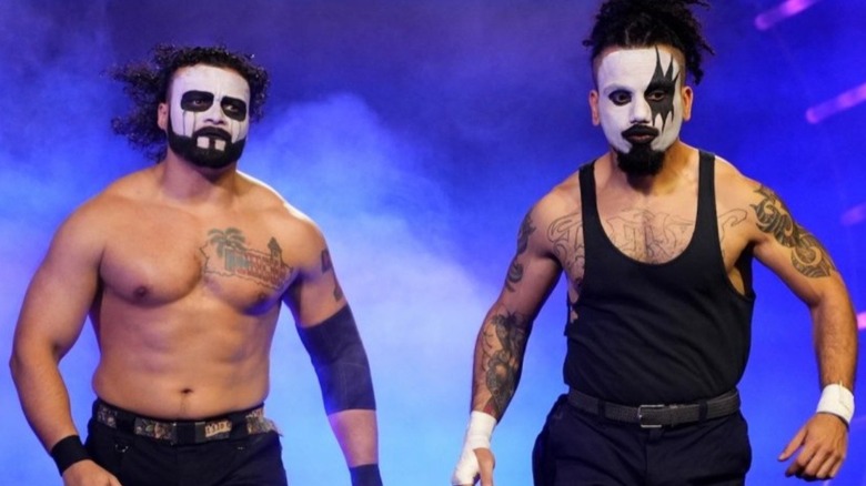 Santana and Ortiz with face paint 