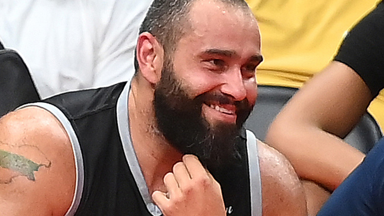 Miro chuckles on the sideline