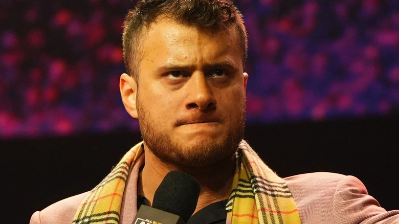 MJF grimacing