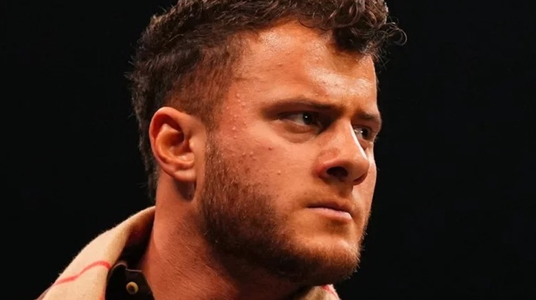 MJF prepares to speak on "AEW Dynamite."