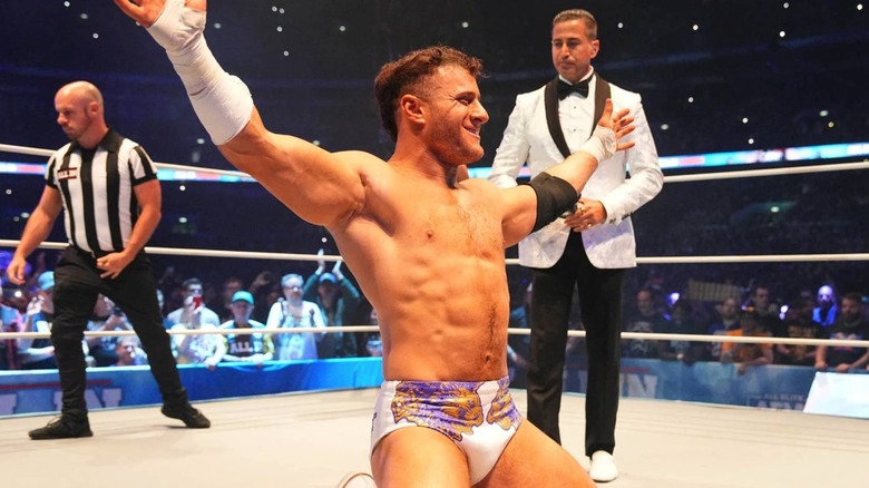 MJF celebrating