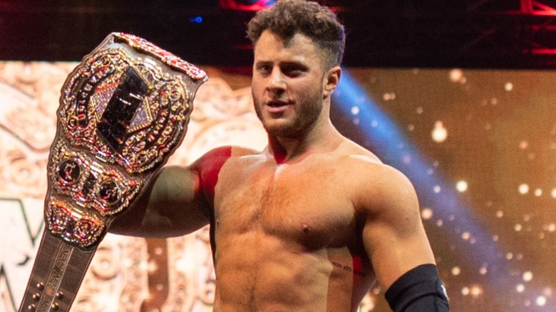 MJF holding the AEW World Championship