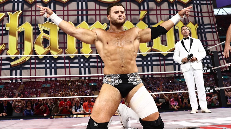 MJF during his entrance ahead of the Casino Battle Royal at AEW ALL IN: London.