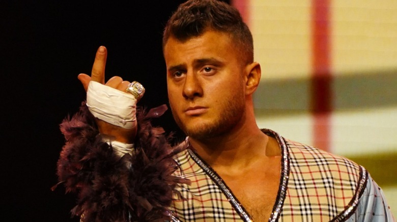 MJF looks to the ring
