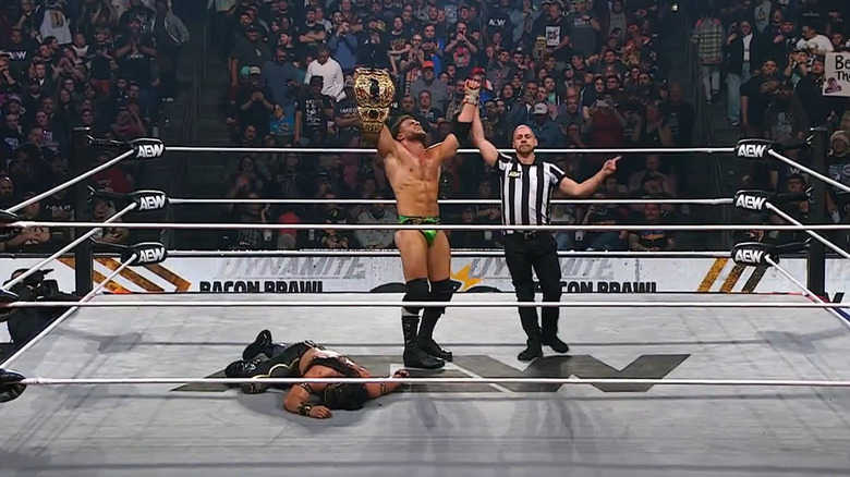 MJF celebrates World title win over Bandido