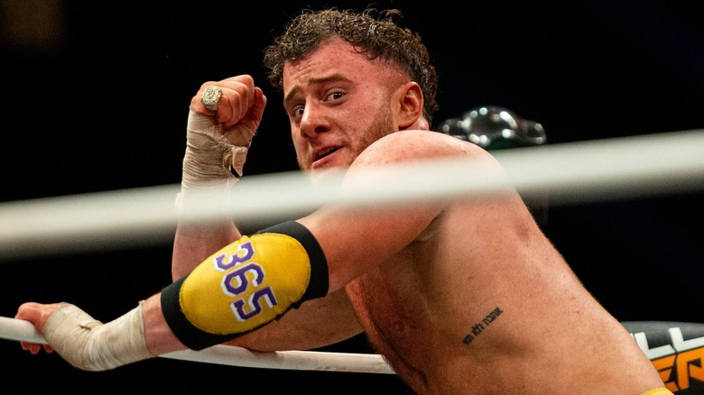 MJF Looks On During His Match At AEW Full Gear