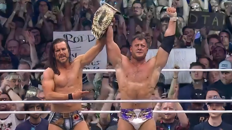 MJF and Adam Cole raise arms