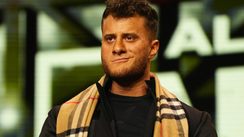 MJF smirking