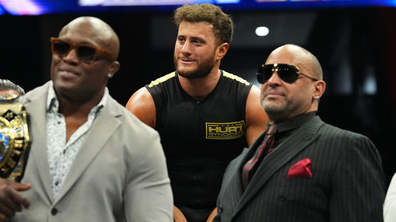 MJF between Bobby Lashley and MVP
