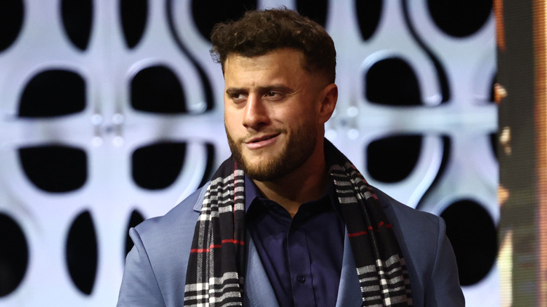 MJF smirking