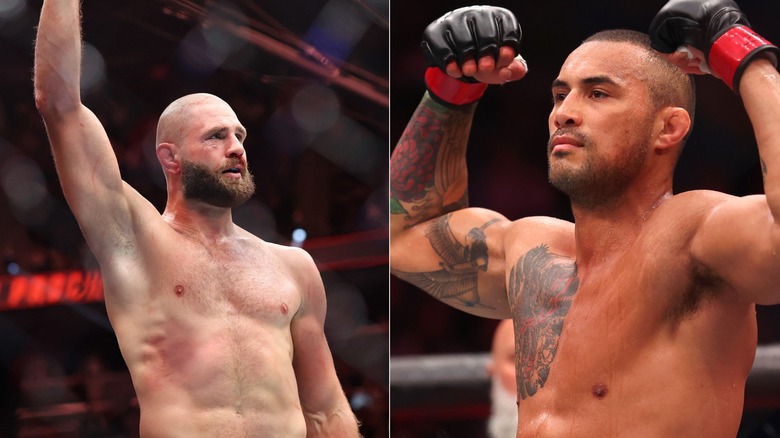 [Left] Jiri Prochazka and [Right] Carlos Ulberg