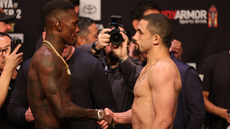 Israel Adesanya and Robert Whittaker Stare Down