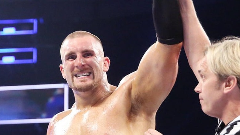 Mojo Rawley having his arm raised