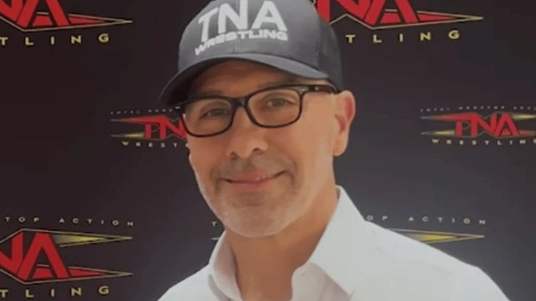 TNA President Carlos Silva poses in front of the camera during a TNA press conference event