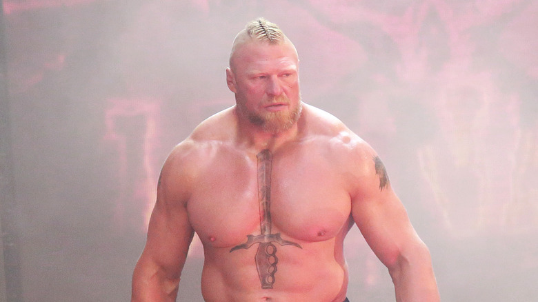 Brock Lesnar, wondering if he should maybe lay low for a while