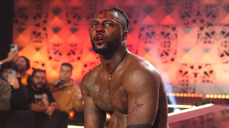 Swerve Strickland after defeating "Hangman" Page at Full Gear