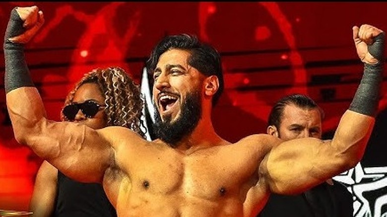 TNA star Mustafa Ali flexes ahead of his scheduled match