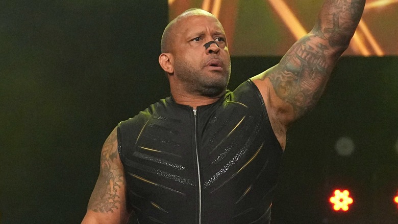 MVP alongside Shelton Benjamin and Bobby Lashley before their match at AEW All WrestleDream 2025.