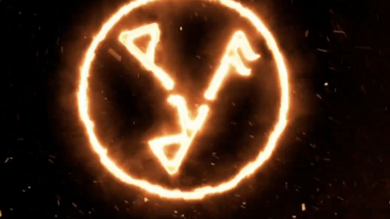 Mysterious fiery symbols