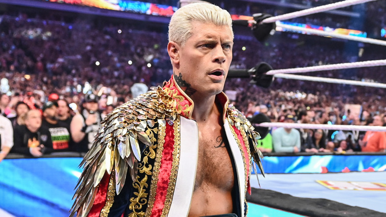 Cody Rhodes wearing his ring jacket