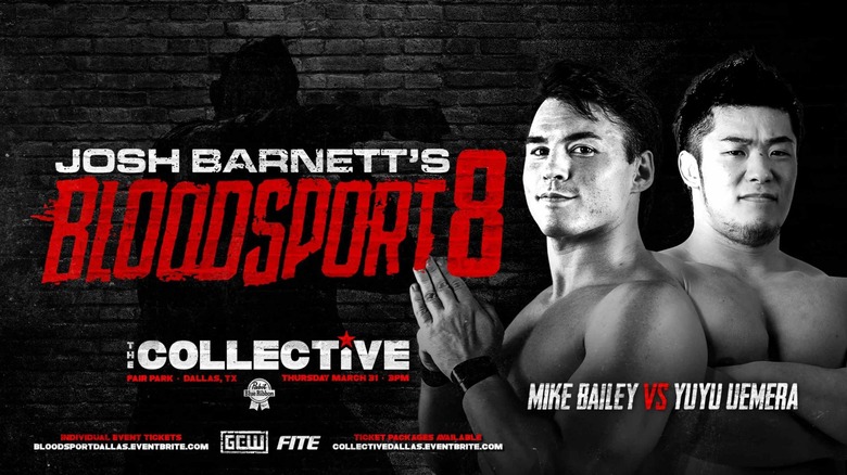 Black, White, Red Poster For Josh Barnett's Bloodsport 8