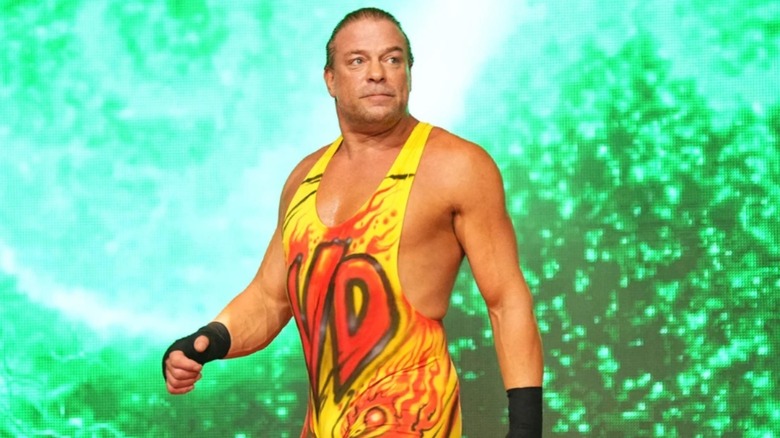 Rob Van Dam, catching something going on in the stands to his left