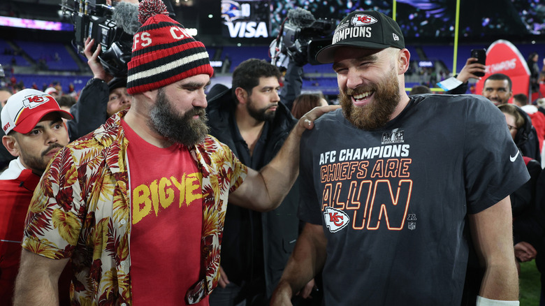 Jason Kelce and Travis Kelce