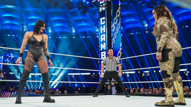 Rhea Ripley and Nia Jax face off 