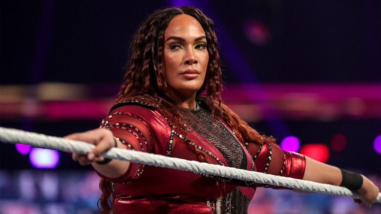 Nia Jax, thinking about tossing fools from the Royal Rumble