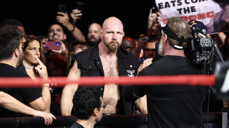 Moxley making his way to the ring