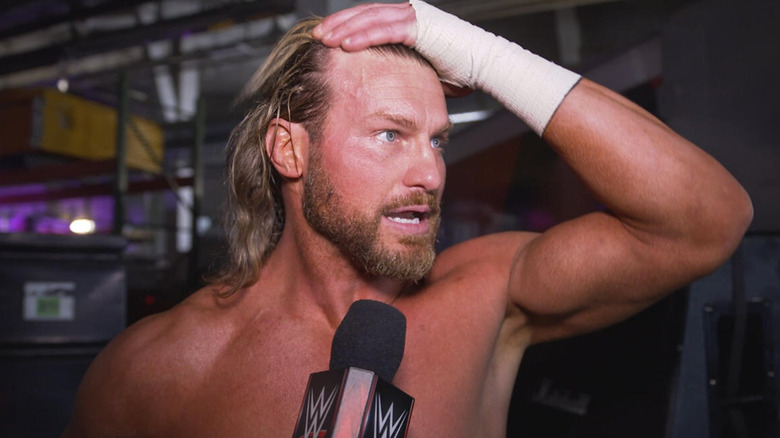 Dolph Ziggler being interviewed backstage