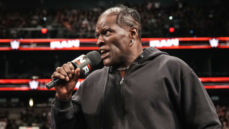 Ron Killings AKA R-Truth cutting a promo on WWE Raw