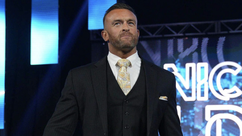 Nick Aldis walking to the ring