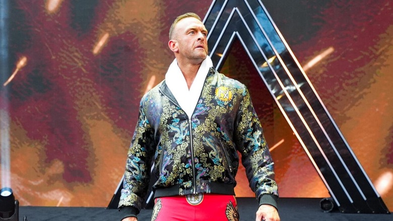Nick Aldis looks toward the crowd during his entrance before his WWE debut match against GUNTHER at WWE SummerSlam 2026.